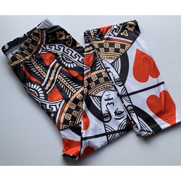 Reg One Size Creamy Soft Women Queen Of Heart Fashion Soft‎ Leggings - Picture 7 of 8
